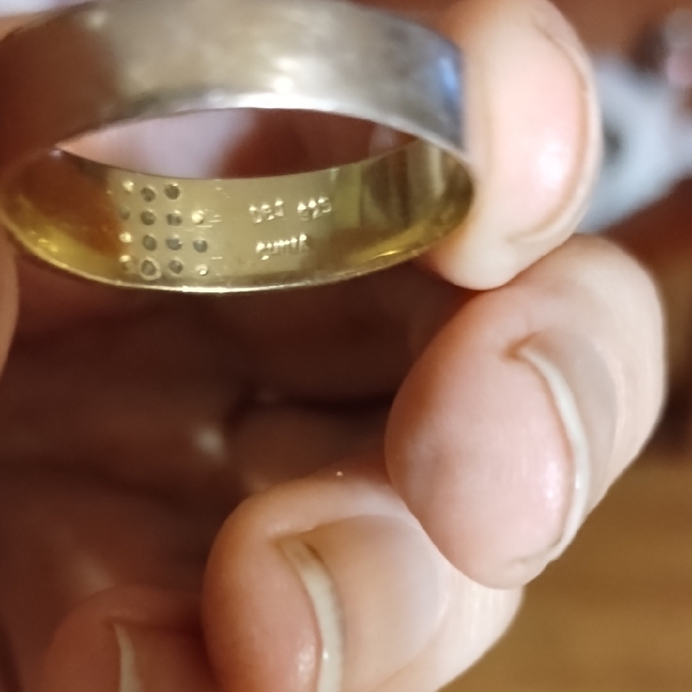 Vermeil Diamond Chip Ring
